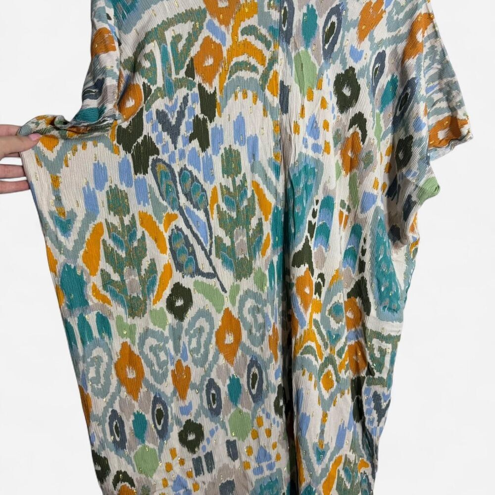 Zara oversized Maximalist midi dress with V-neckline short sleeves. Size M/L - Picture 8 of 8